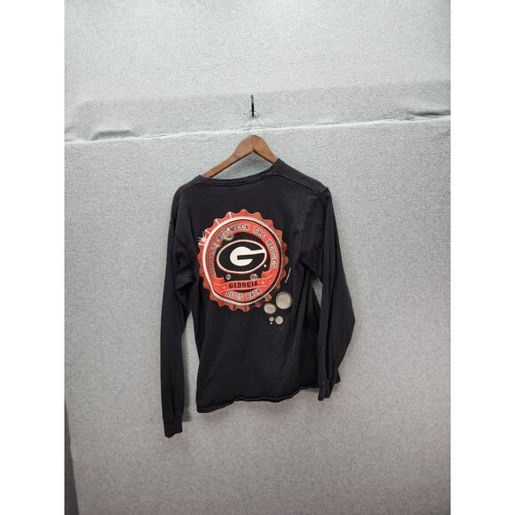 University Of Georgia Delta Pro Weight Sweatshirt Mens M Black Long Sleeve - Picture 1 of 6